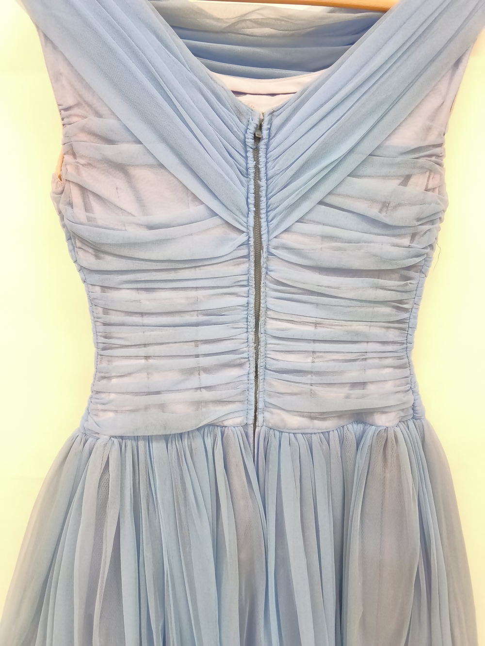 Vintage 1950s Periwinkle Blue Party Dress  | Mid-Century Cocktail Gown - Picture 4 of 16